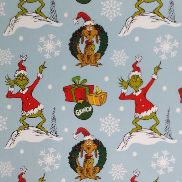 Dr Seuss The Grinch Plush Throw Blanket 50x60" Holiday Christmas Blue - Picture 6 of 15